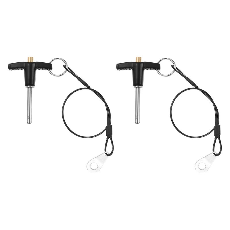 2Pcs T-Handle Quick Release Pin 3/16" x 1-3/16" (Dia x L) 304 Stainless Steel