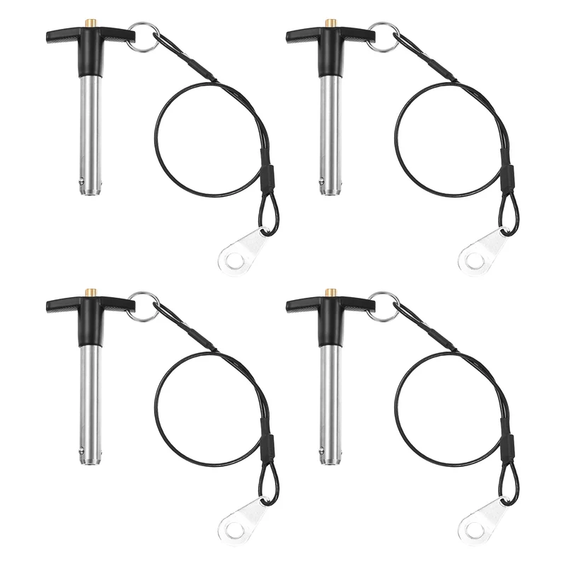 4Pcs T-Handle Quick Release Pin 1/2" x 2-3/8" (Dia x L) 304 Stainless Steel