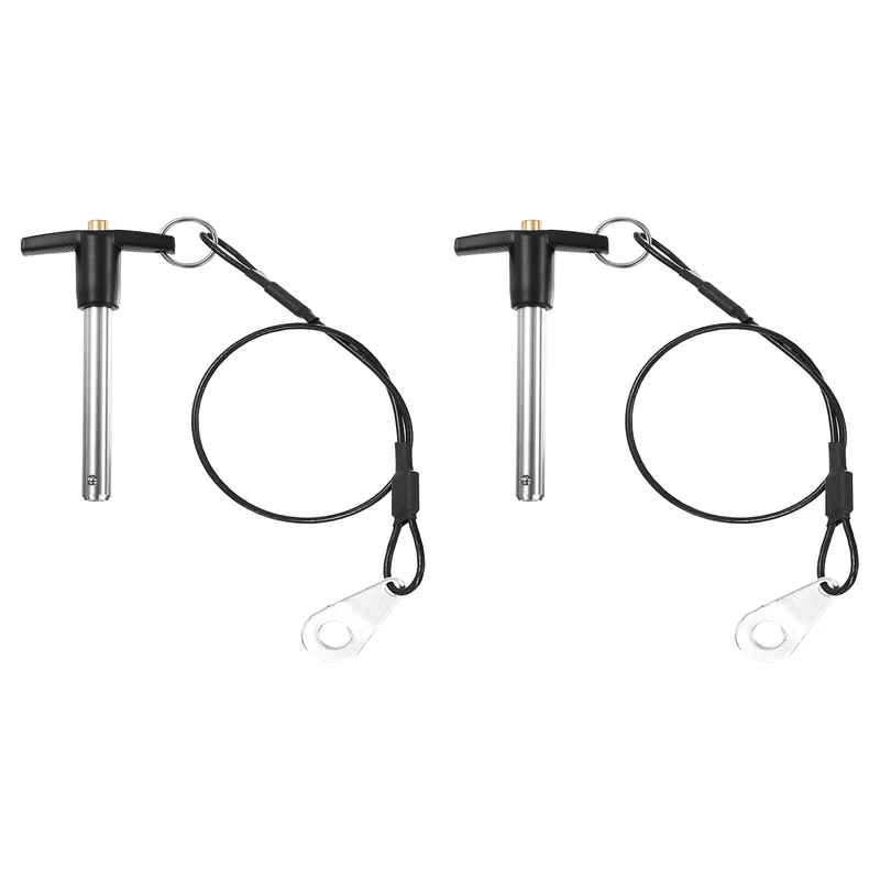 2Pcs T-Handle Quick Release Pin 3/8" x 2-9/16" (Dia x L) 304 Stainless Steel
