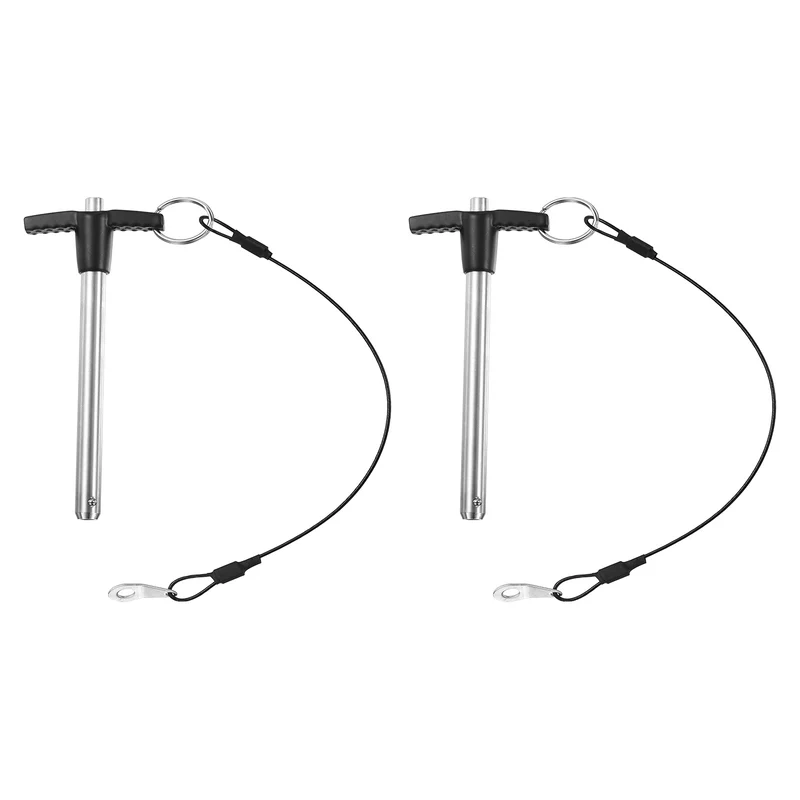 2Pcs T-Handle Quick Release Pin 5/16" x 3-9/16" (Dia x L) 304 Stainless Steel