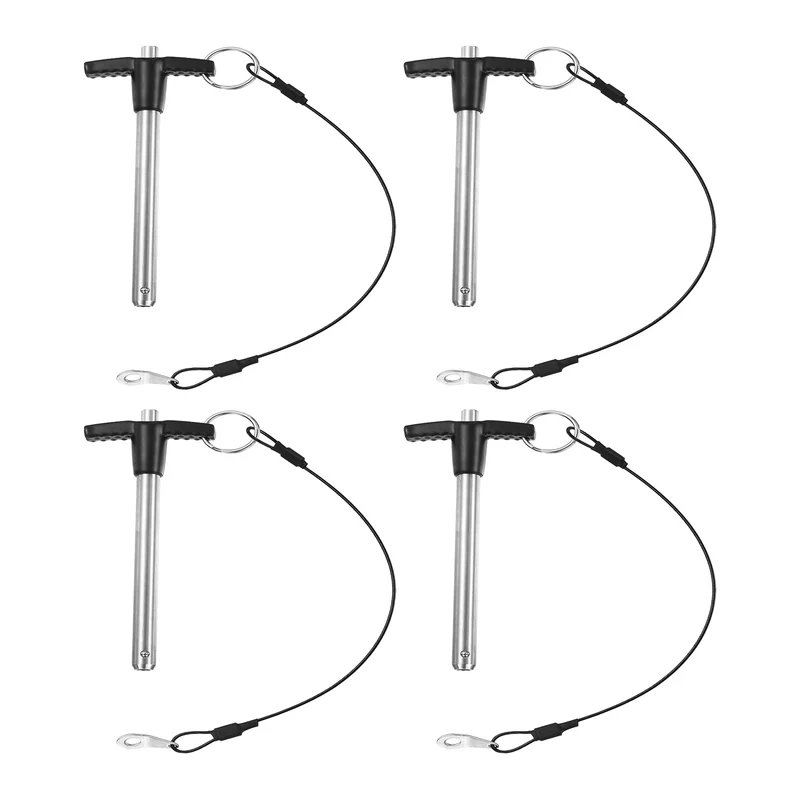 4Pcs T-Handle Quick Release Pin 5/16" x 3-1/8" (Dia x L) 304 Stainless Steel