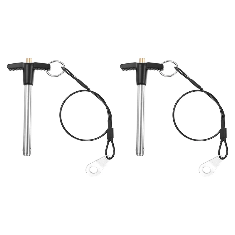 2Pcs T-Handle Quick Release Pin 5/16" x 2-3/4" (Dia x L) 304 Stainless Steel