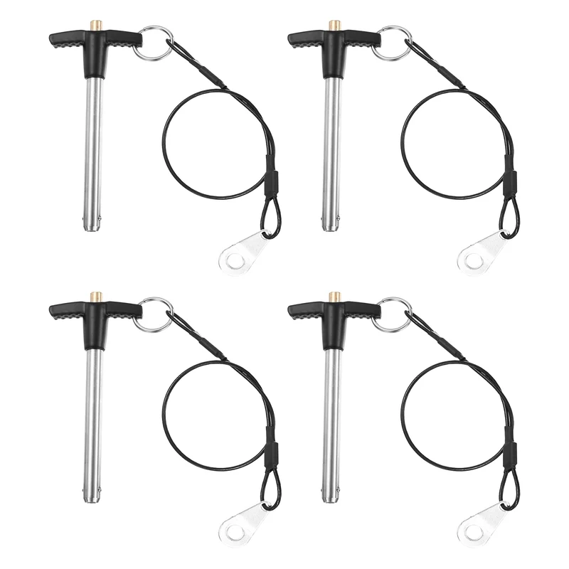 4Pcs T-Handle Quick Release Pin 5/16" x 2-3/4" (Dia x L) 304 Stainless Steel