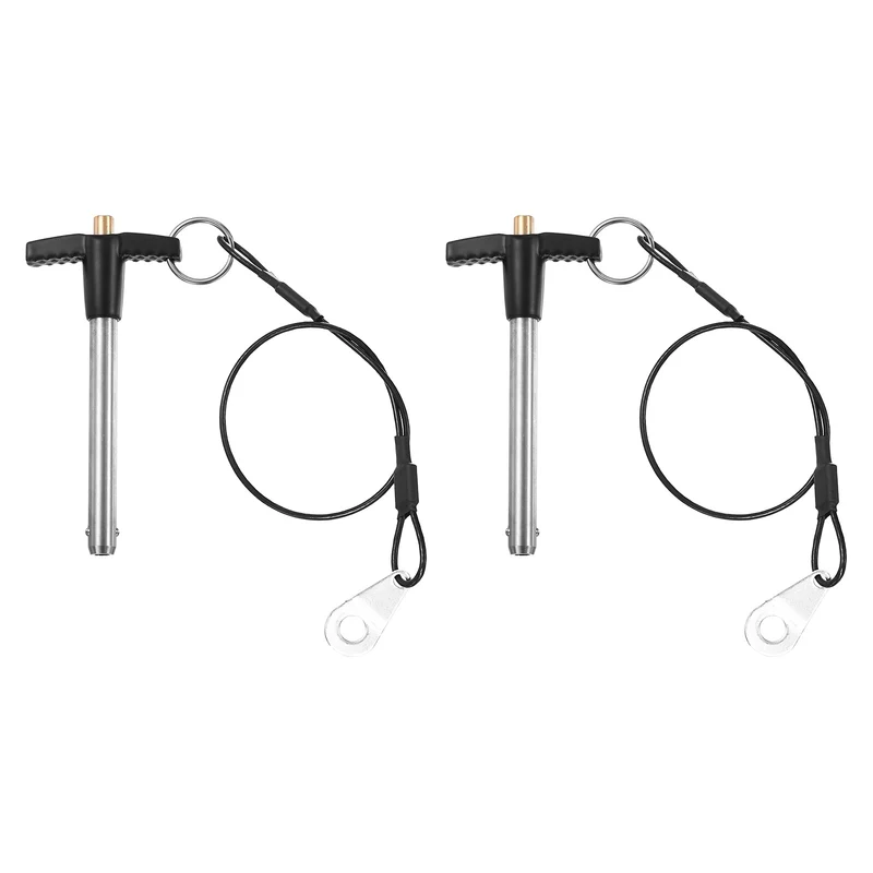 2Pcs T-Handle Quick Release Pin 5/16" x 2-3/8" (Dia x L) 304 Stainless Steel