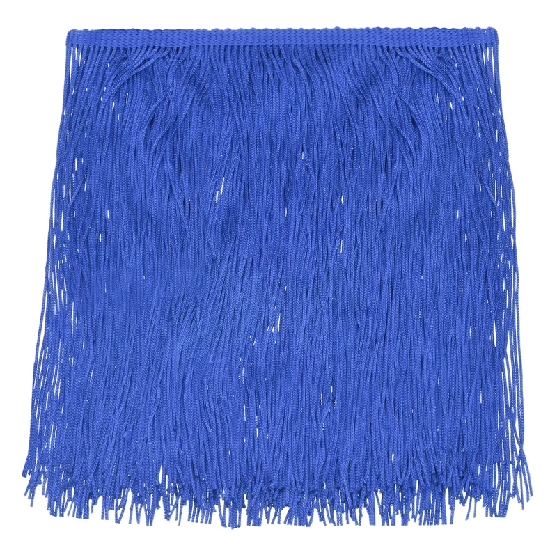 10 Yards 8 Inch Chainette Fringe Trim Tassel Sewing Trim for Clothes, Blue