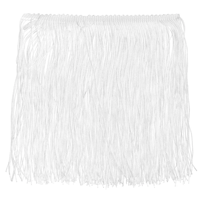 10 Yards 8 Inch Chainette Fringe Trim Tassel Sewing Trim for Clothes, White