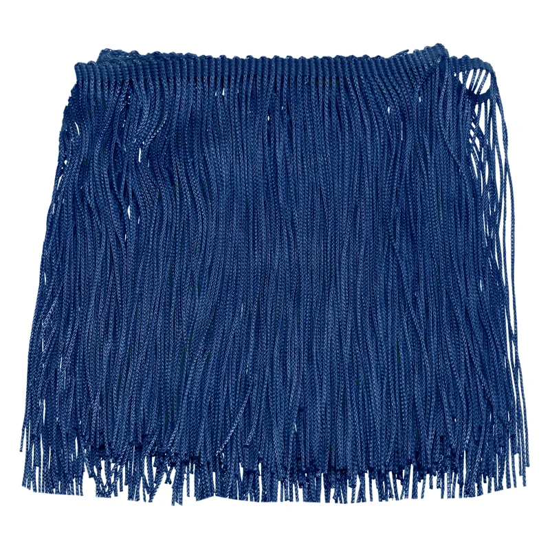 10 Yards 6 Inch Chainette Fringe Trim Tassel Sewing Trim for Clothes, Dark Blue