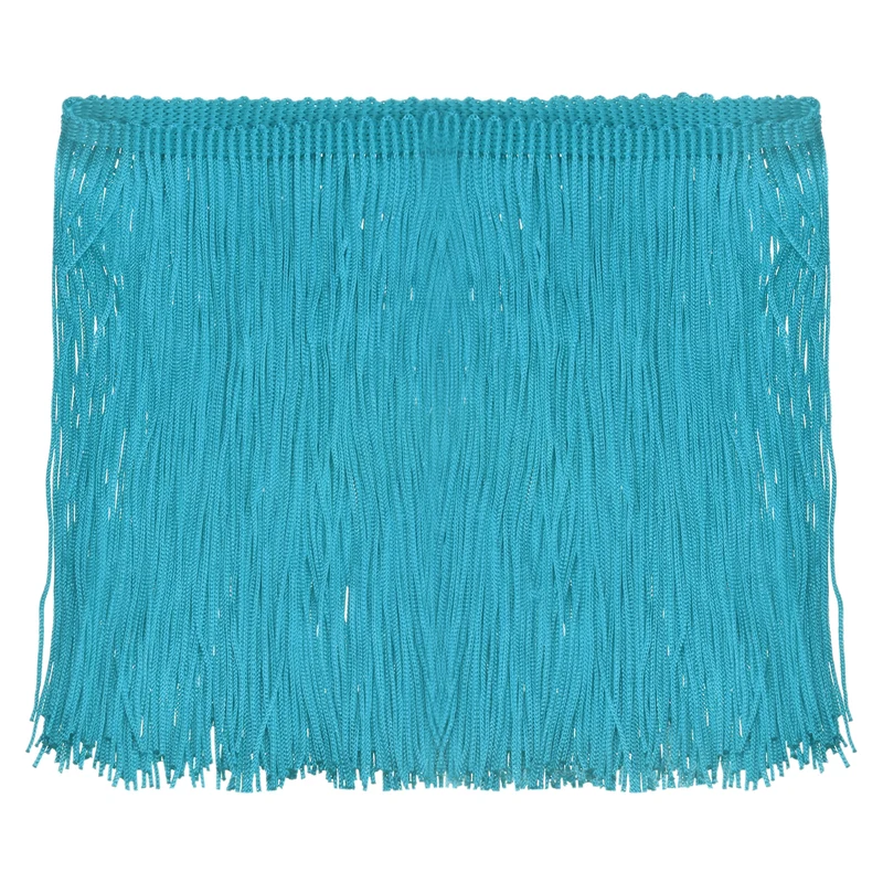 10 Yards 6 Inch Chainette Fringe Trim Tassel Sewing Trim for Clothes, Blue
