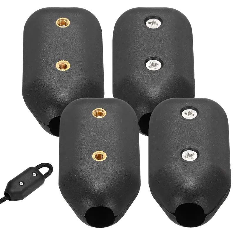 4pcs 1/2 Inch Reusable Rope Clamp for 9-10.5mm Nylon Braided Cord Single Hole