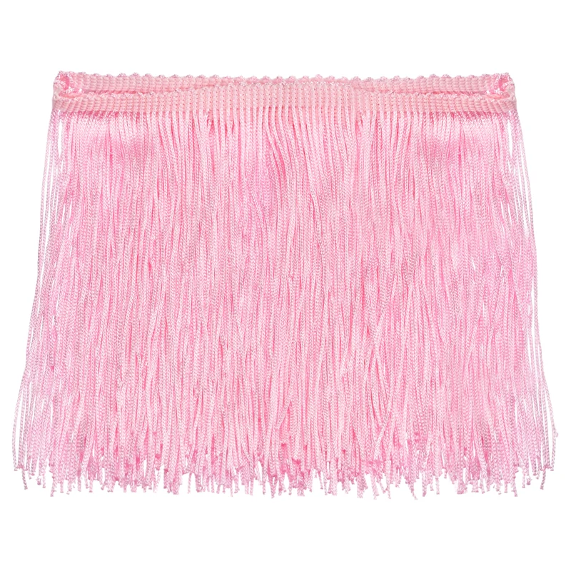 10 Yards 6 Inch Chainette Fringe Trim Tassel Sewing Trim for Clothes, Pink