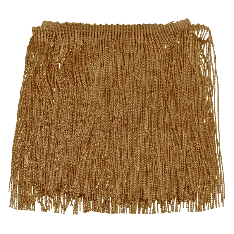 10 Yards 6 Inch Chainette Fringe Trim Tassel Sewing Trim for Clothes, Brown