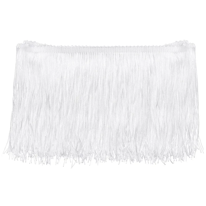 10 Yards 6 Inch Chainette Fringe Trim Tassel Sewing Trim for Clothe Bleach White
