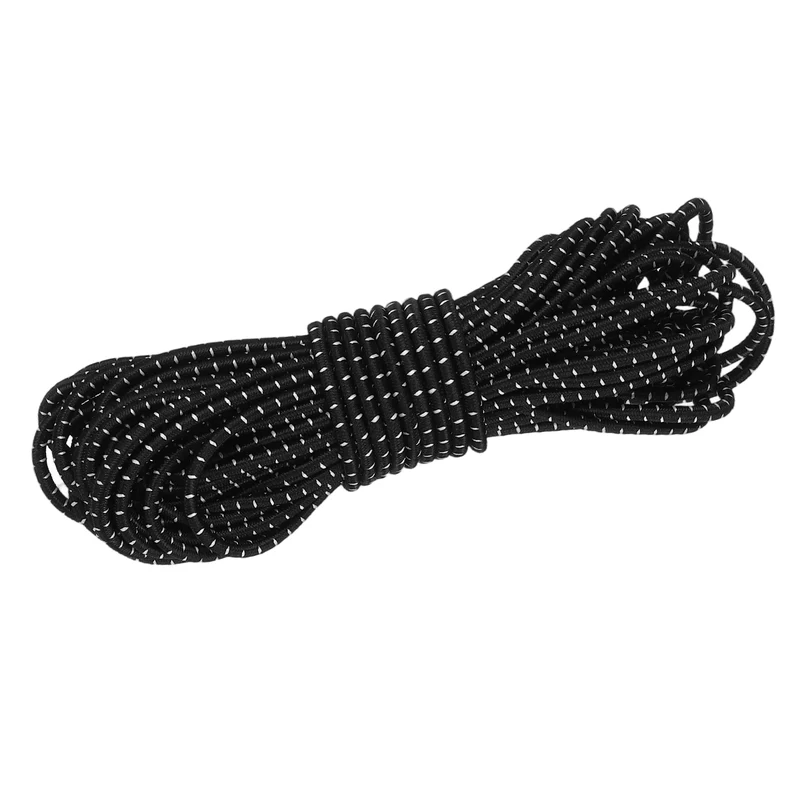 1/8 Inch Elastic Bungee Shock Cords 49 Feet Stretch String Rope, White Dot