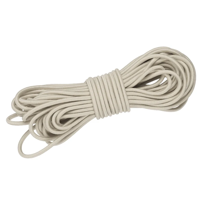 1/8 Inch Elastic Bungee Shock Cords 49 Feet Stretch String Rope, Beige