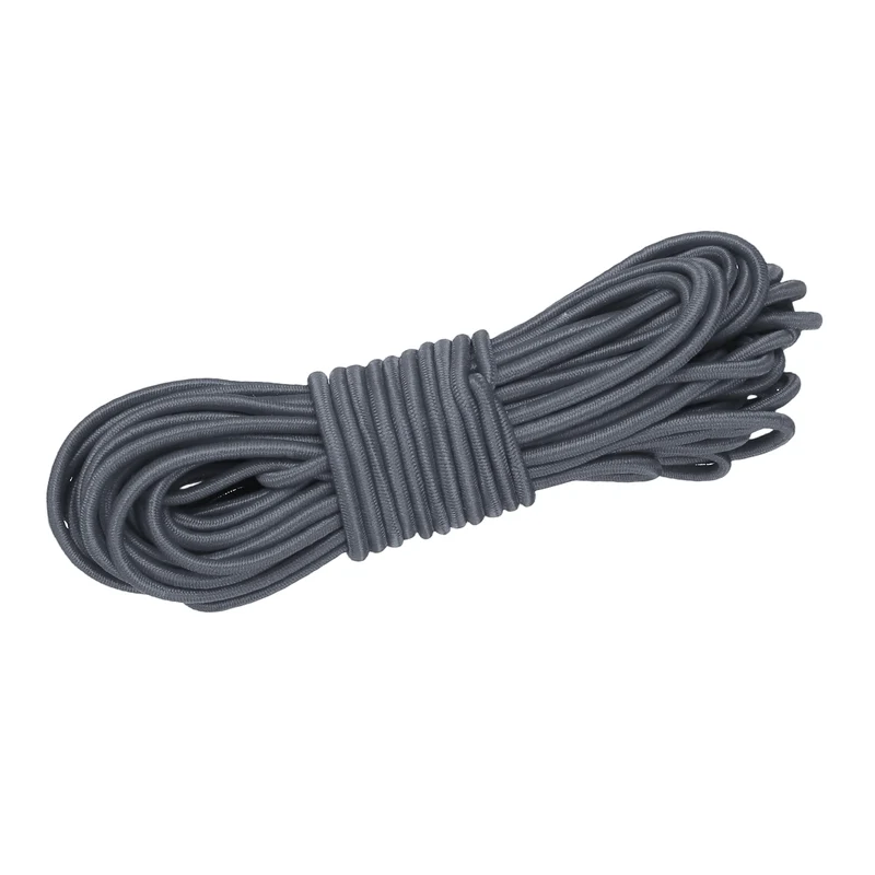1/8 Inch Elastic Bungee Shock Cords 49 Feet Stretch String Rope, Dark Gray