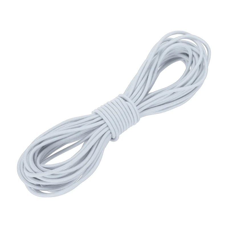 1/8" x 33' Elastic Bungee Cord, Bungee Shock Cord, Light Gray