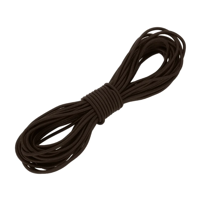 1/8" x 33' Elastic Bungee Cord, Bungee Shock Cord, Dark Brown