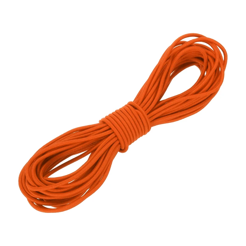 1/8" x 33' Elastic Bungee Cord, Bungee Shock Cord, Orange
