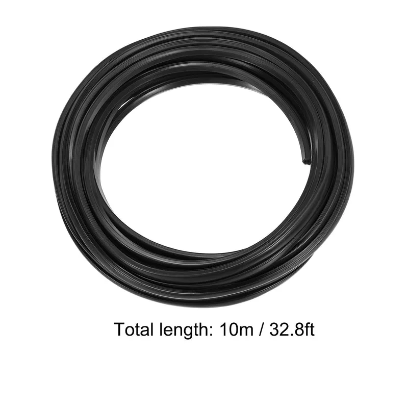 Aluminum Profile Slot Cover Flat Seal Black 10M 6mm 2020 Series