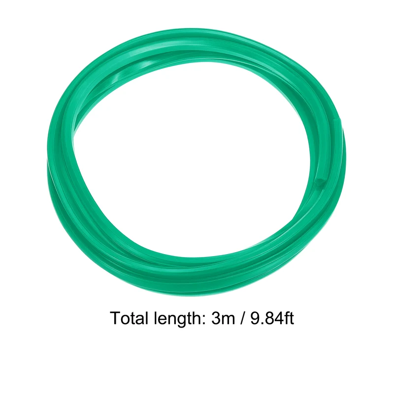 Aluminum Profile Slot Cover Flat Seal Green 3Meter 6mm 2020 Series