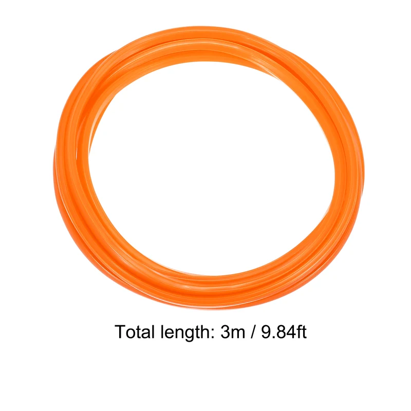Aluminum Profile Slot Cover Flat Seal Orange 3Meter 6mm 2020 Series