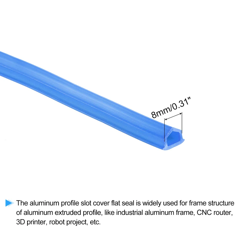 Aluminum Profile Slot Cover Flat Seal Blue 12M 8mm 3030, 4040 Series 1Pcs