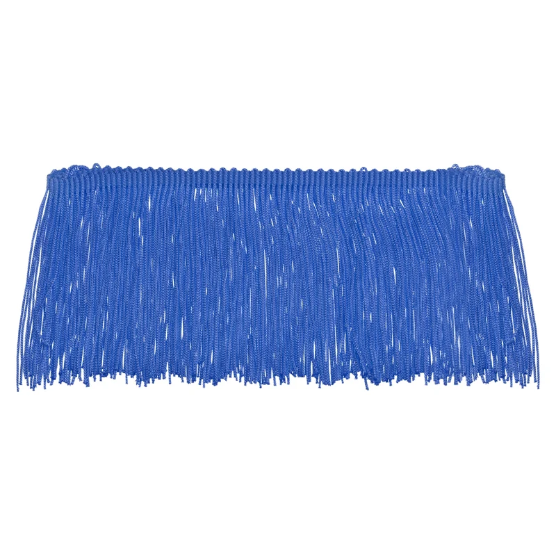 10 Yards 4 Inch Chainette Fringe Trim Tassel Sewing Trim for Clothes, Blue