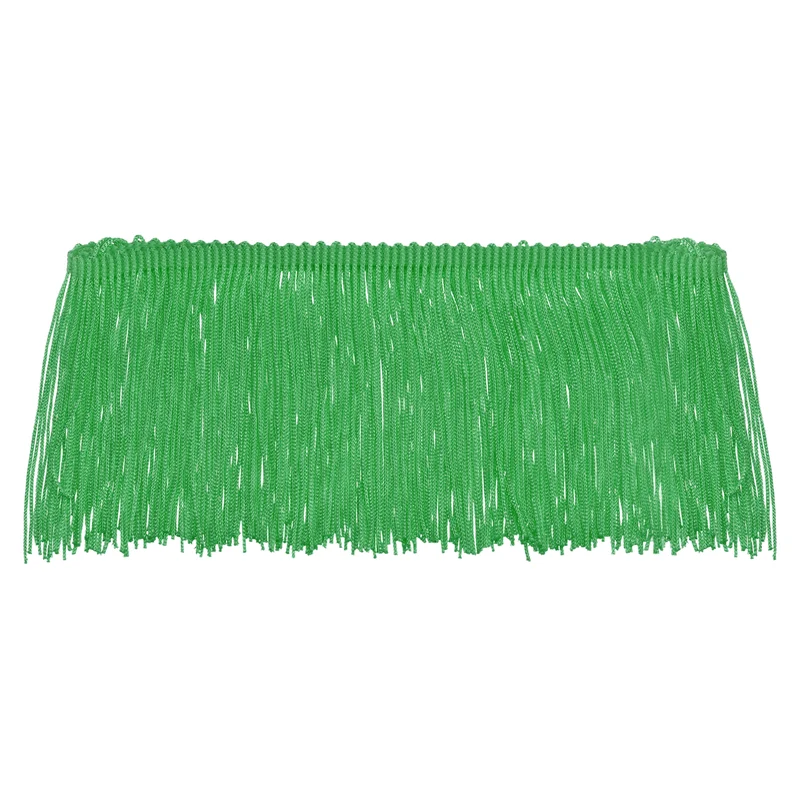 10 Yards 4 Inch Chainette Fringe Trim Tassel Sewing Trim for Clothes, Green