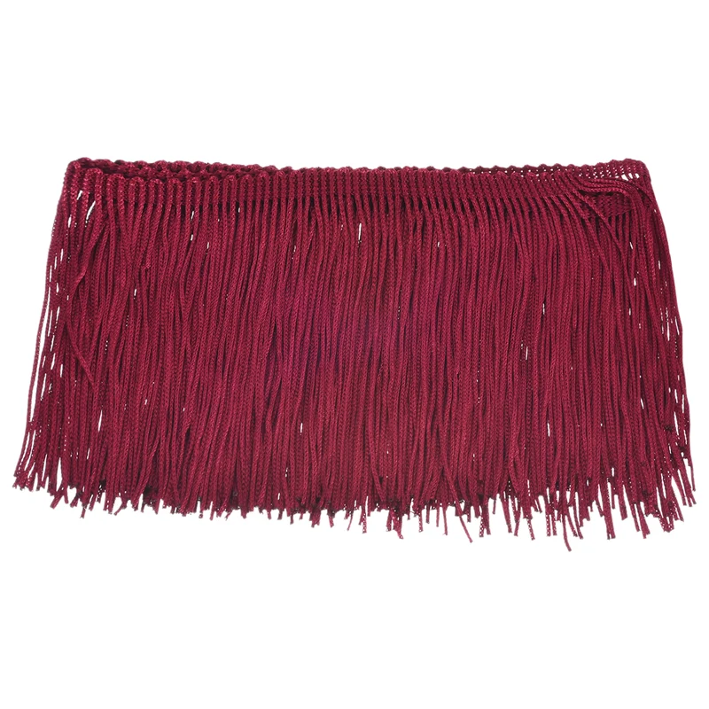 10 Yards 4 Inch Chainette Fringe Trim Tassel Sewing Trim for Clothes, Red