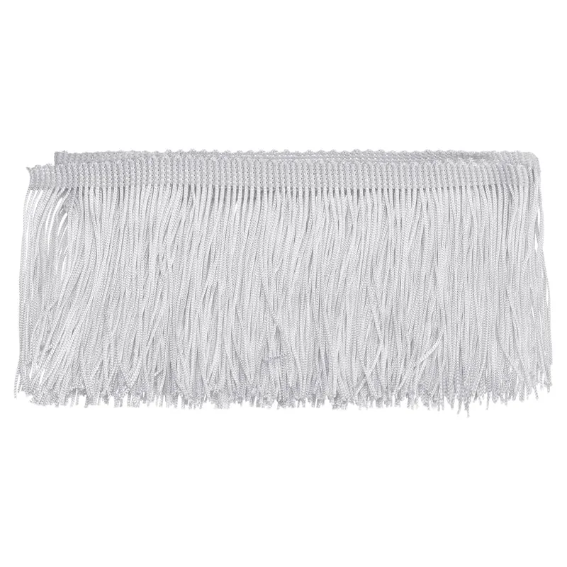 10 Yards 4 Inch Chainette Fringe Trim Tassel Sewing Trim for Clothes, Silver