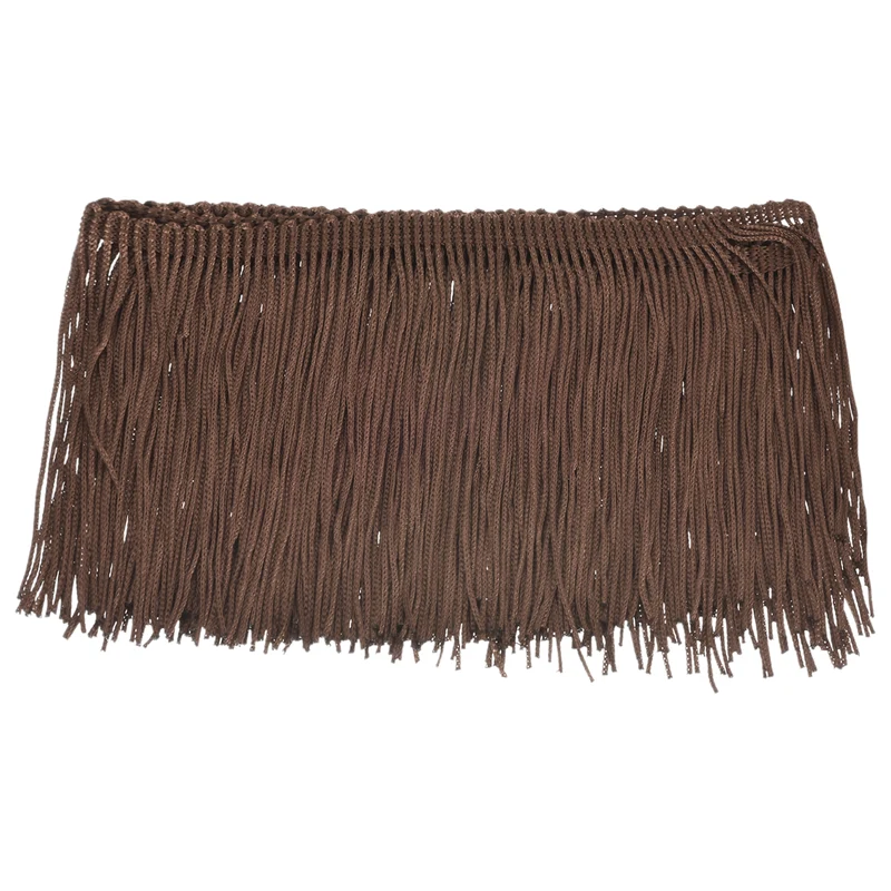 10 Yards 4 Inch Chainette Fringe Trim Tassel Sewing Trim for Clothes, Coffee
