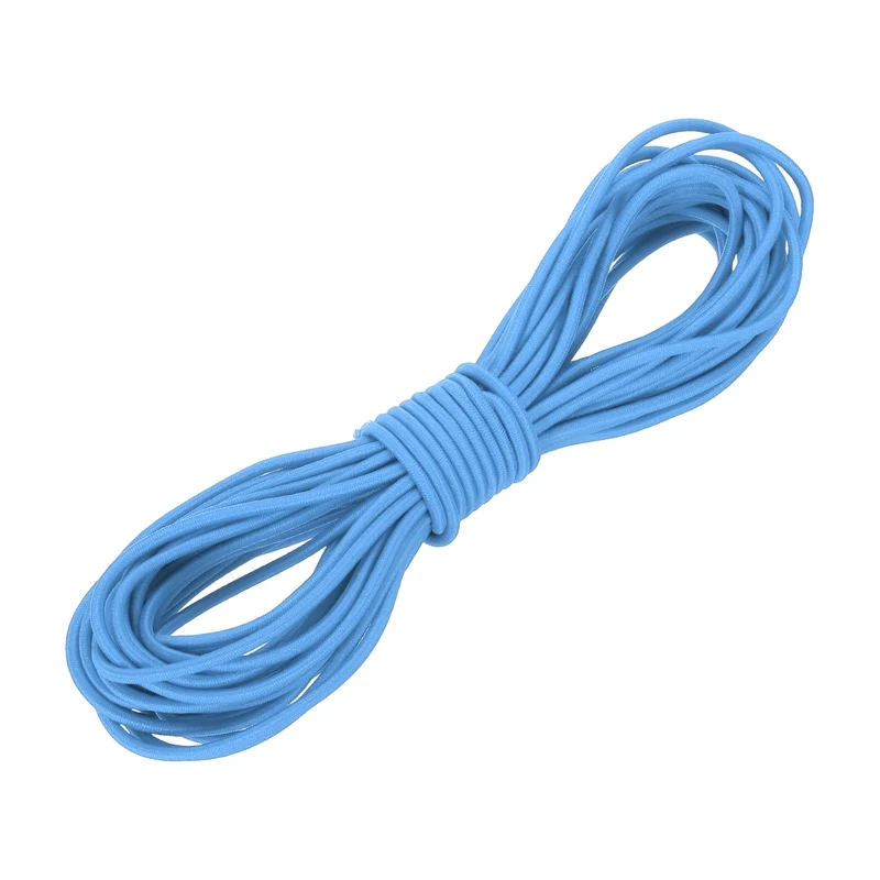 1/8" x 33' Elastic Bungee Cord, Bungee Shock Cord, Light Blue
