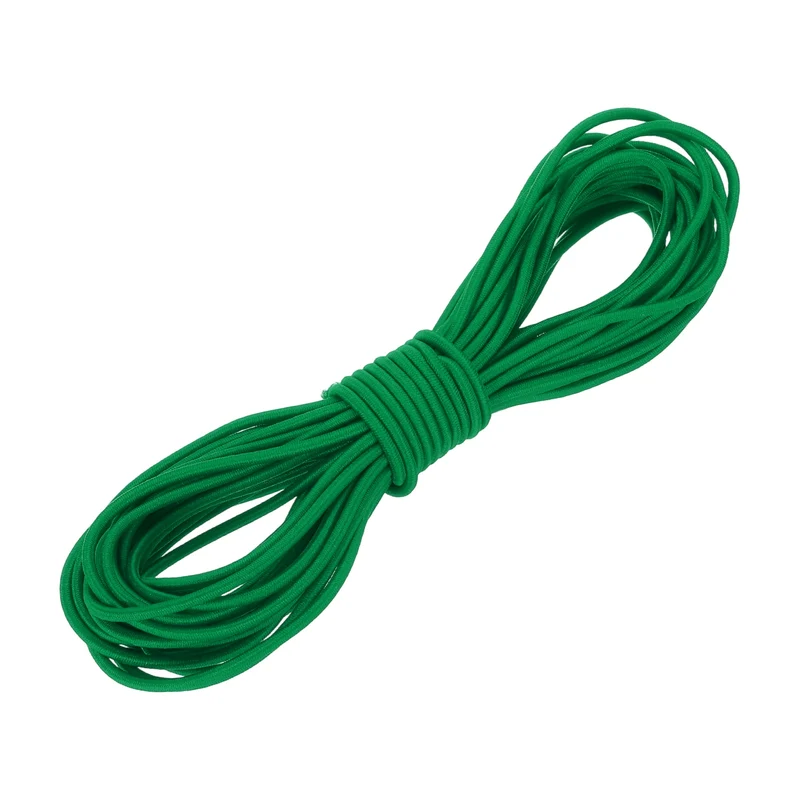 1/8" x 33' Elastic Bungee Cord, Bungee Shock Cord, Green
