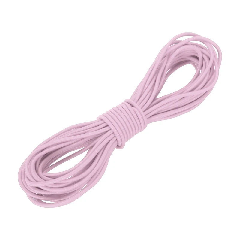 1/8" x 33' Elastic Bungee Cord, Bungee Shock Cord, Light Pink