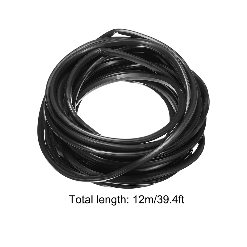 Aluminum Profile Slot Cover Flat Seal Black 12M 8mm 3030, 4040 Series 1Pcs