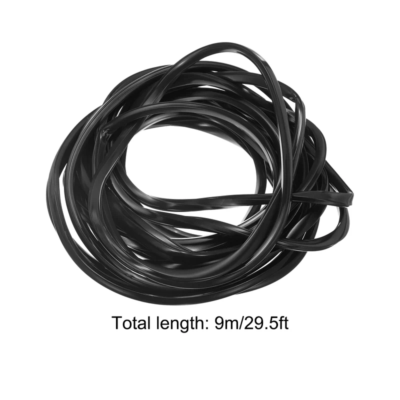 Aluminum Profile Slot Cover Flat Seal Black 9M 8mm 3030, 4040 Series 1Pcs