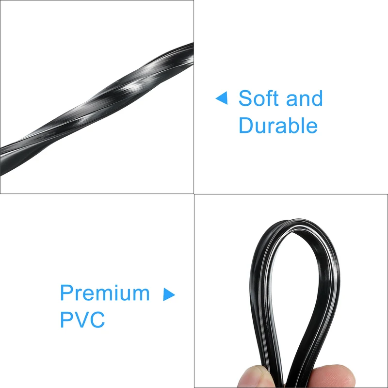 Aluminum Profile Slot Cover Flat Seal Black 9M 8mm 3030, 4040 Series 1Pcs