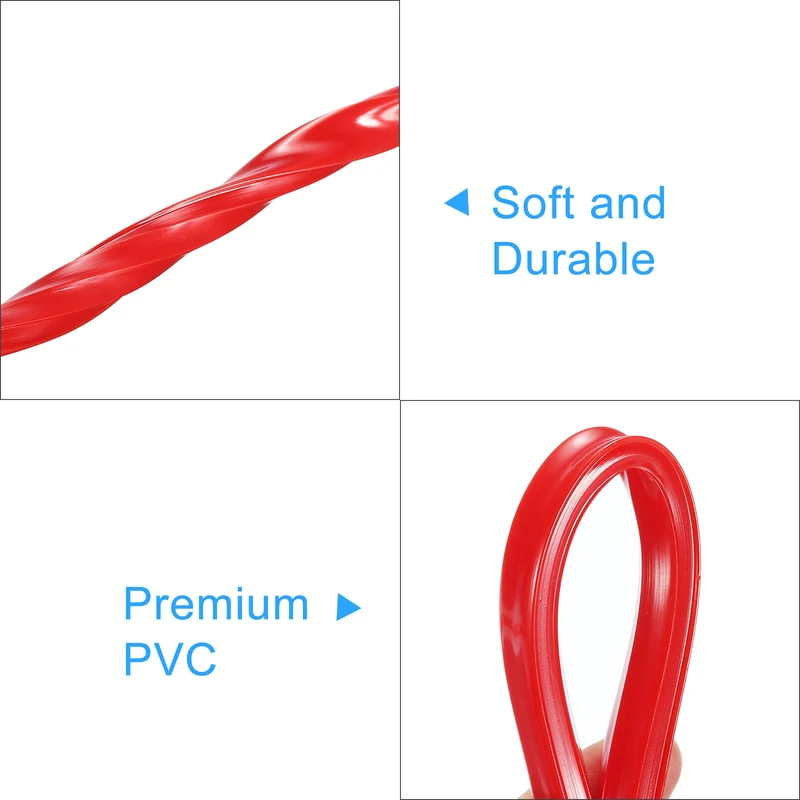 Aluminum Profile Slot Cover Flat Seal Red 12M 6mm 2020 Series 1Pcs