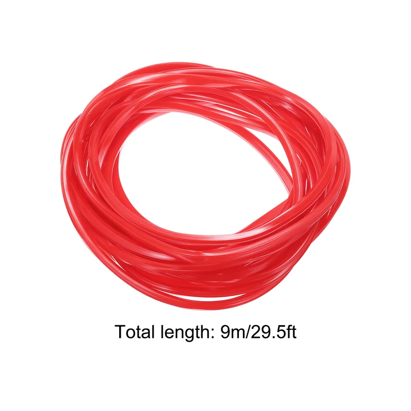 Aluminum Profile Slot Cover Flat Seal Red 9M 6mm 2020 Series 1Pcs