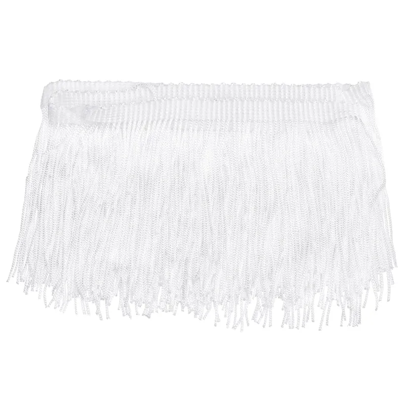 10 Yards 4 Inch Chainette Fringe Trim Tassel Sewing Trim for Clothe Bleach White