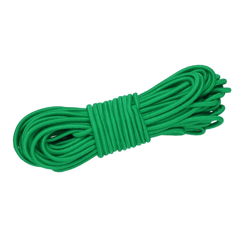 1/8 Inch Elastic Bungee Shock Cords 26 Feet Stretch String Rope, Grass Green