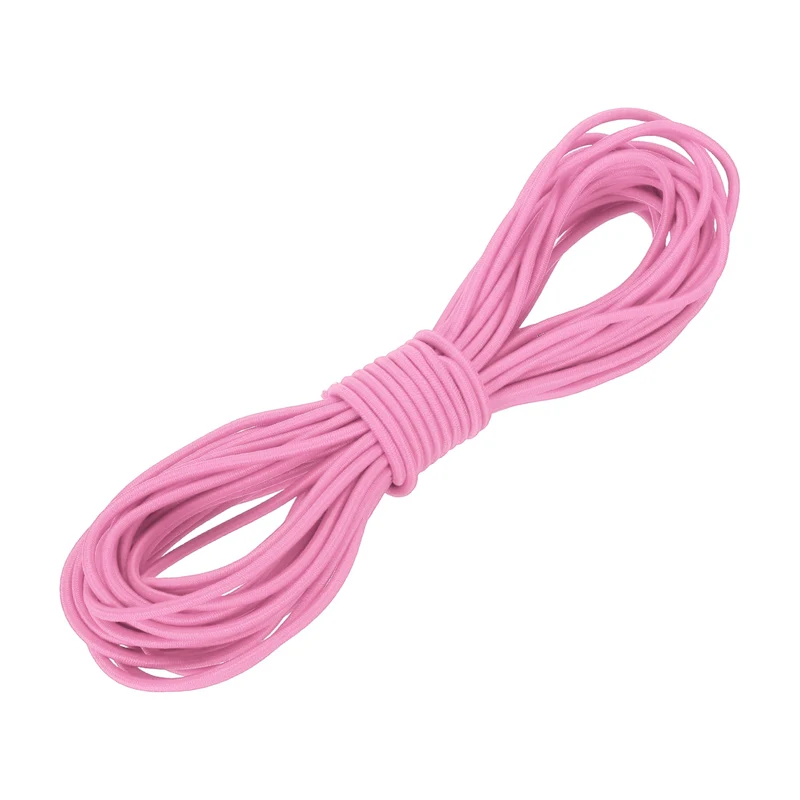 1/8" x 33' Elastic Bungee Cord, Bungee Shock Cord, Pink