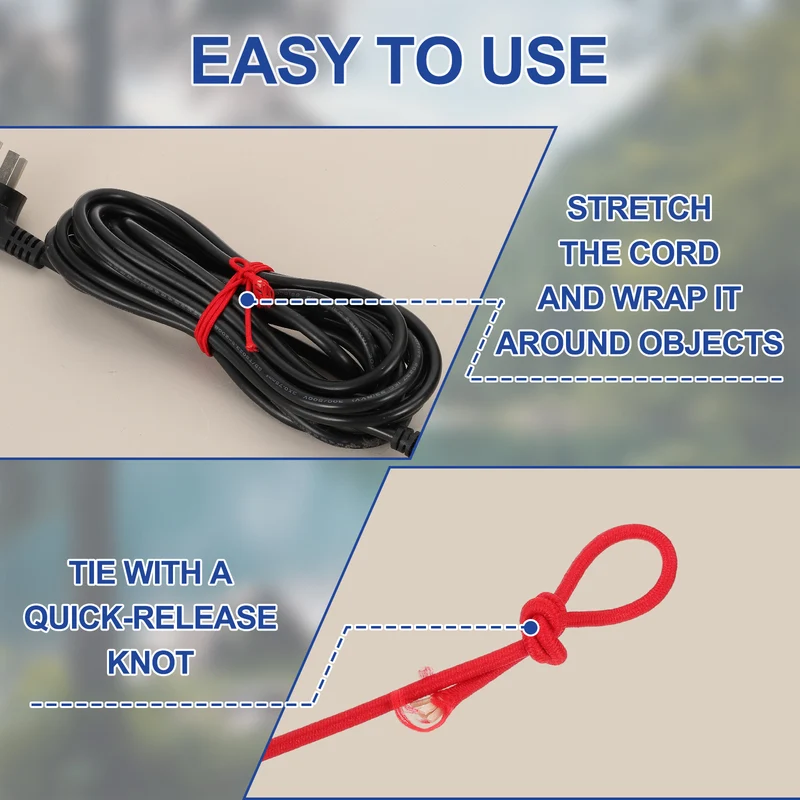 1/8" x 33' Elastic Bungee Cord, Bungee Shock Cord, Rose Red