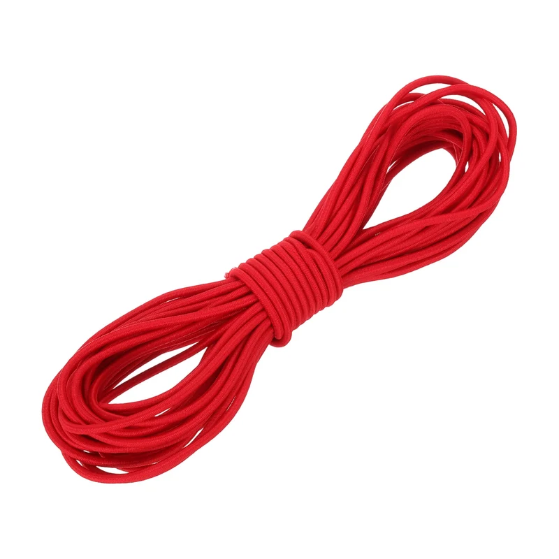 1/8" x 33' Elastic Bungee Cord, Bungee Shock Cord, Red