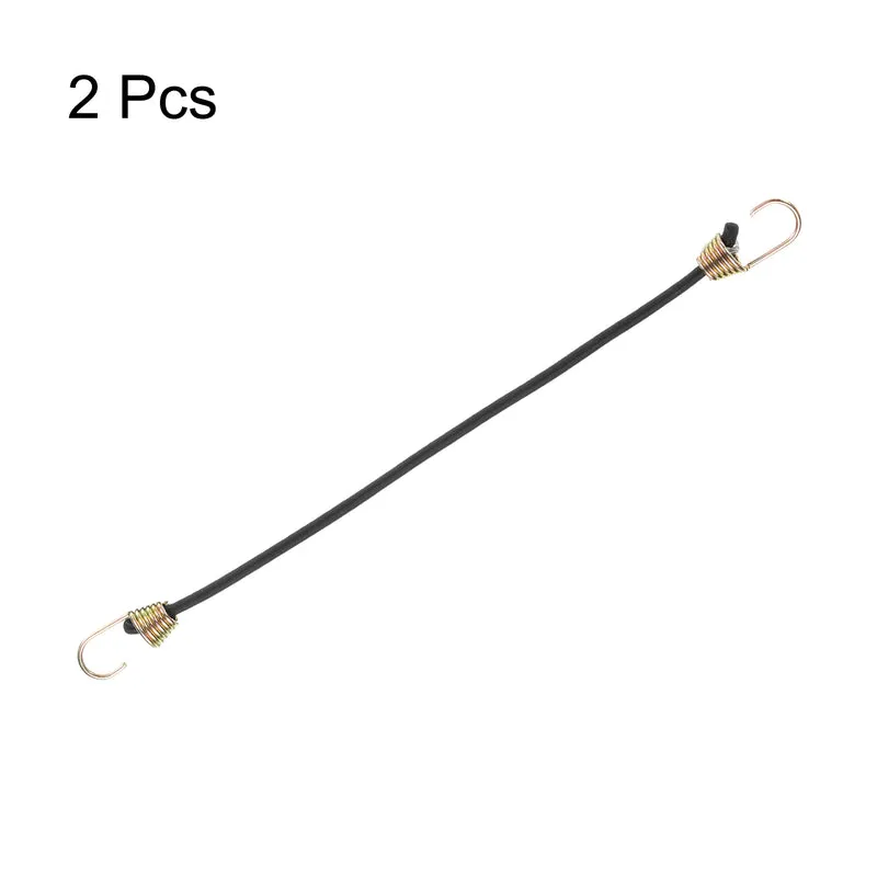 20Pcs Bungee Cord with Hooks 10" Rubber Bungee Cords for Outdoor, Black