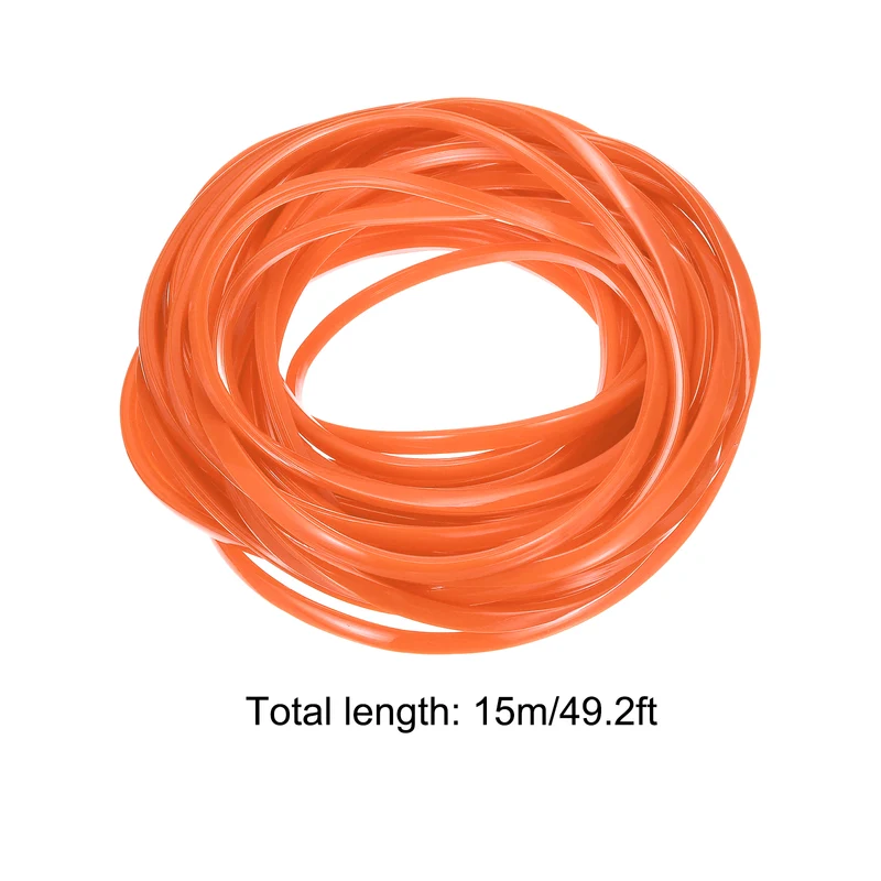 Aluminum Profile Slot Cover Flat Seal Orange 15M 6mm 2020 Series 1Pcs