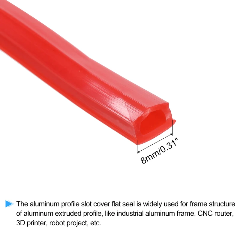 Aluminum Profile Slot Cover Flat Seal Red 20M 8mm 3030 4040 Series