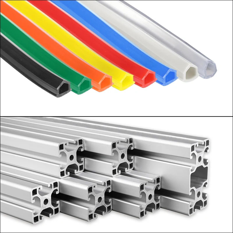 Aluminum Profile Slot Cover Flat Seal Red 8M 8mm 3030 4040 Series
