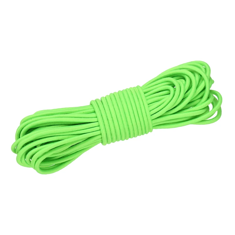 1/8 Inch Elastic Bungee Shock Cords 26 Feet Stretch String Rope, Green