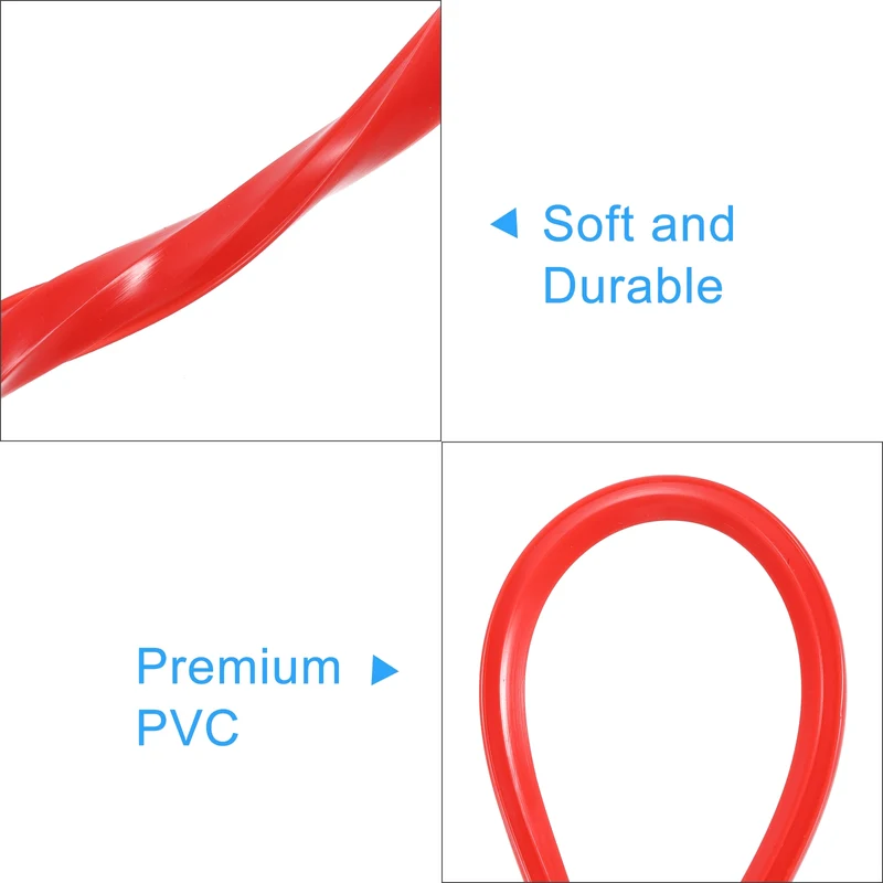 Aluminum Profile Slot Cover Flat Seal Red 5M 6mm 2020 Series